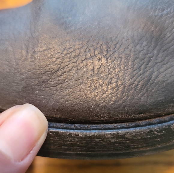 Rezzo Distressed Black White Genuine Leather Moto Combat Shoes Tall Boots - Picture 12 of 14